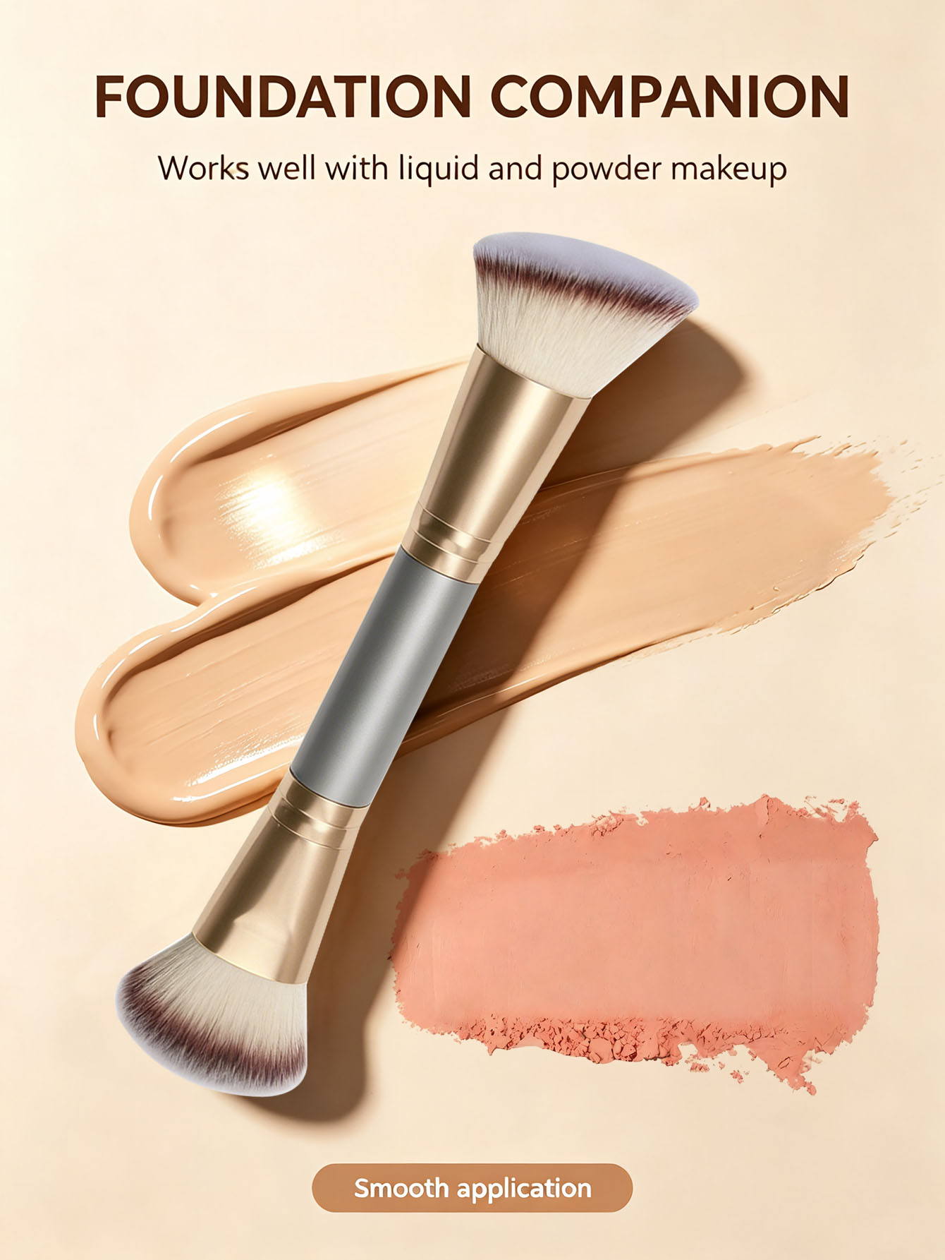 Beauty Queen Makeup - Pinceau à fond de teint double