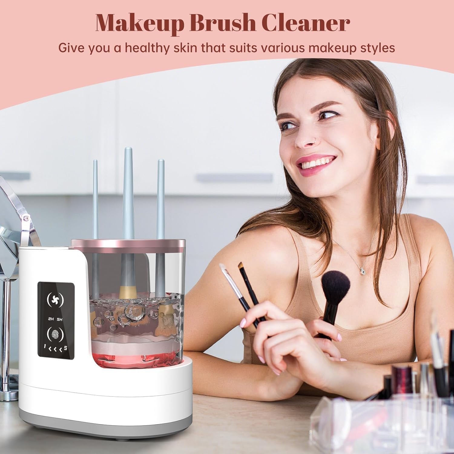 Beauty Home Makeup - Machine de nettoyage automatique de pinceaux