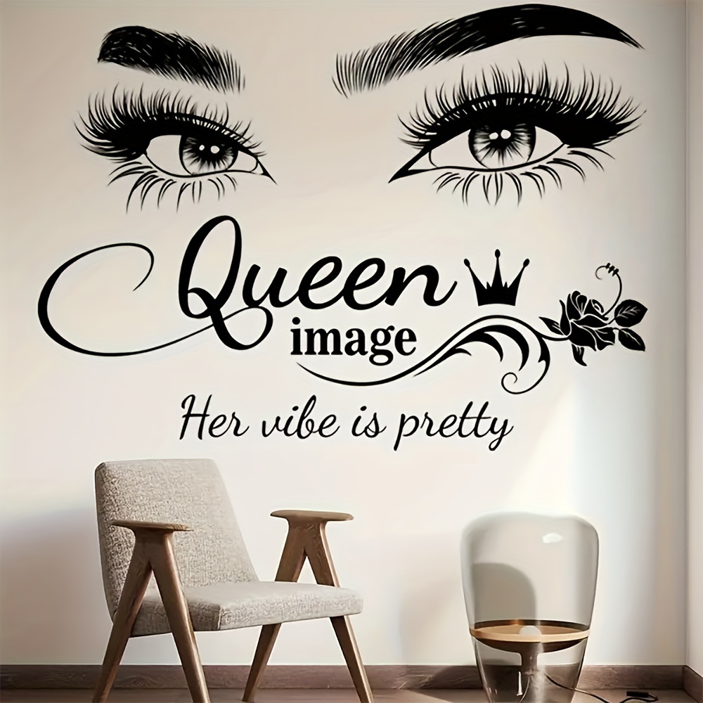 Beauty Queen Makeup - Autocollant mural élégant en forme de