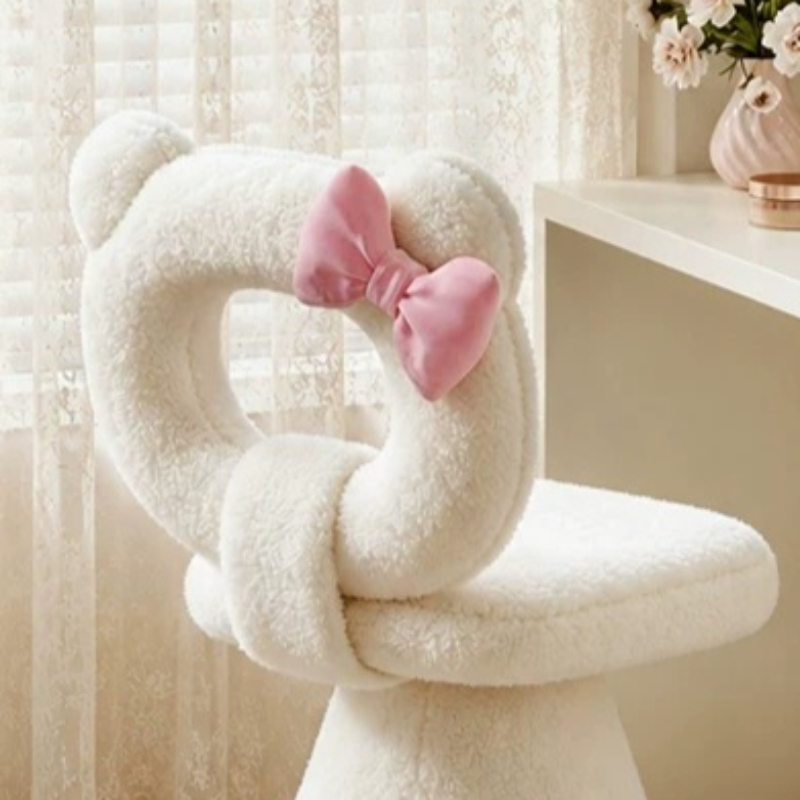 Tabouret de coiffeuse rose en  - Beauty Of Makeup avis et prix