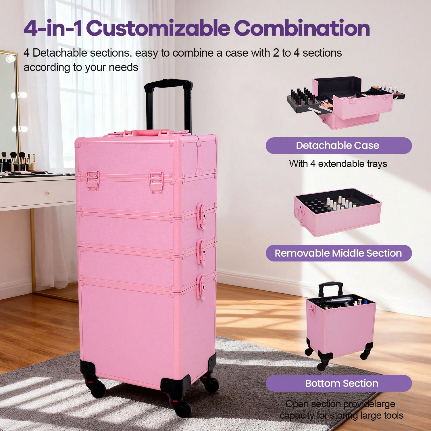 Valise de maquillage à roulett - Beauty Makeup Case avis et prix