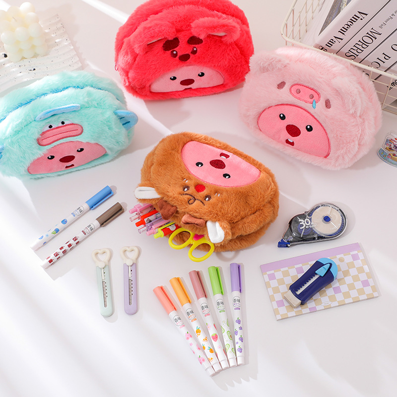 Sac à crayons en peluche de de - Beauty Makeup Case avis et prix