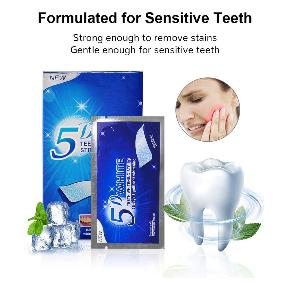 Bandelettes blanchissantes 5D  - Teeth Whitening Strips avis et prix